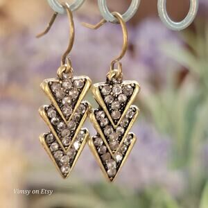 Crystal Earrings for Women, Vintage Jewelry